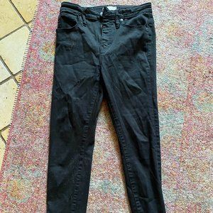 Black skinny Madewell s28 petite curvy jeans